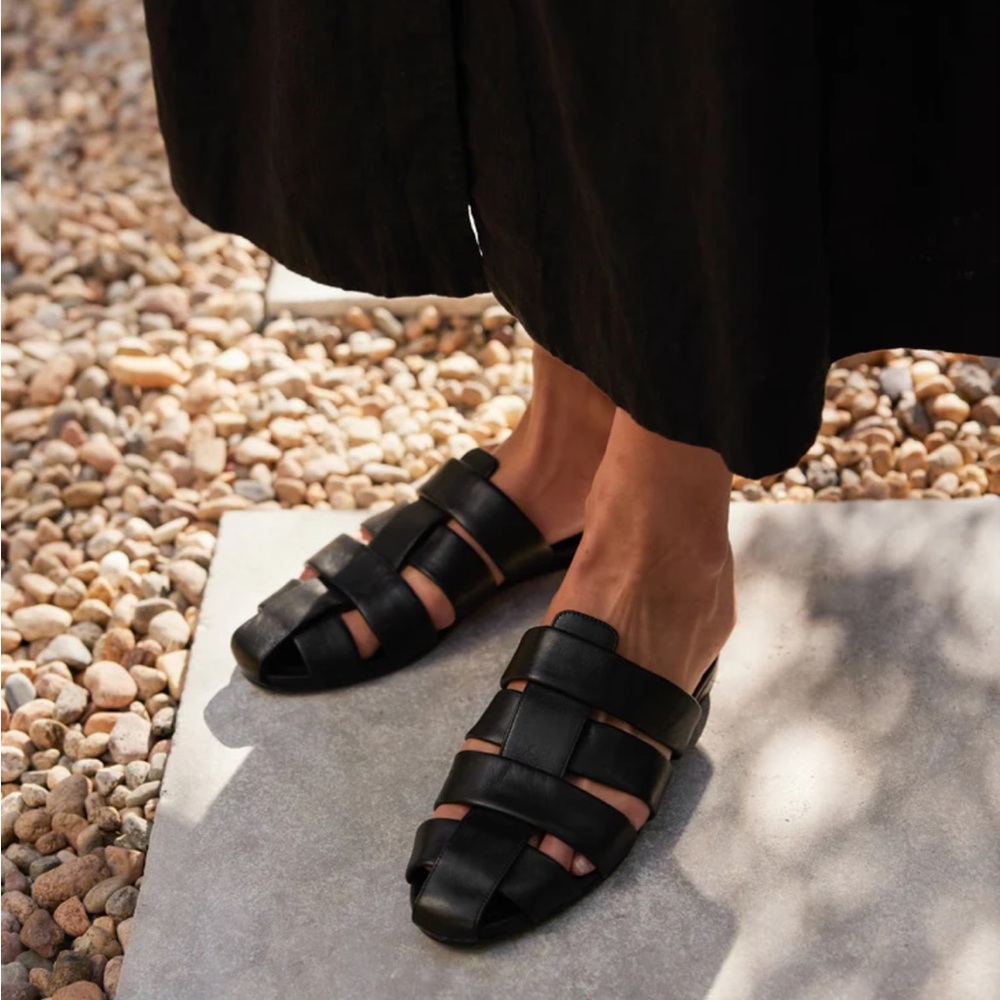 Jenni Kayne Black Leather Sandals